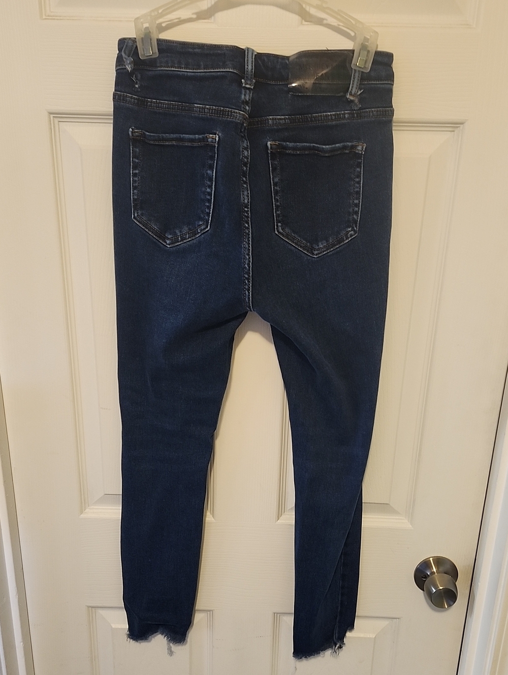 Monkey Hide Dark Blue Women's Skinny Jeans - Classic Back Pocket Design